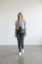Load image into Gallery viewer, Leather Triangle Sling Travel Bag