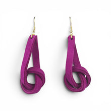 Load image into Gallery viewer, Leather Knot Earrings