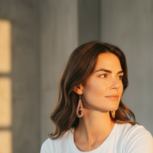 Load image into Gallery viewer, Leather Knot Earrings-Pink