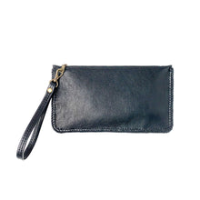 Load image into Gallery viewer, Braided Leather Wristlet Zipper Clutch