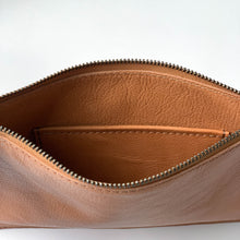 Load image into Gallery viewer, Leather Camel Clutch Wristlet