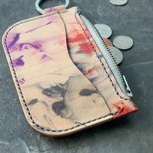Load image into Gallery viewer, Smoke & Fire Leather Key Chain Zipper Wallet