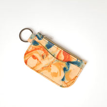 Load image into Gallery viewer, Liquid Gold Leather Key Chain Zipper Wallet