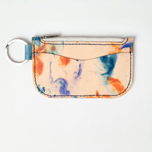 Load image into Gallery viewer, Tie Dye Violet Key Chain Zipper Wallets