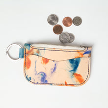Load image into Gallery viewer, Tie Dye Violet Key Chain Zipper Wallets
