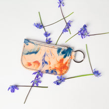 Load image into Gallery viewer, Tie Dye Violet Key Chain Zipper Wallets
