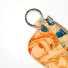 Load image into Gallery viewer, Liquid Gold Leather Key Chain Zipper Wallet
