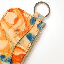 Load image into Gallery viewer, Liquid Gold Leather Key Chain Zipper Wallet