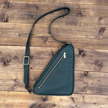 Load image into Gallery viewer, Leather Triangle Sling Travel Bag
