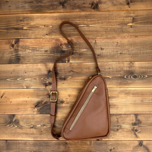 Load image into Gallery viewer, Brown Triangle Leather Bag
