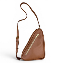 Load image into Gallery viewer, Brown Triangle Leather Bag
